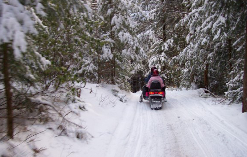 Outdoor activities - snowmobiling on trails_Hyner Lodge Foundation